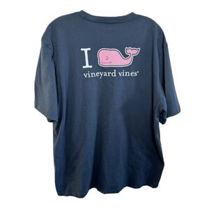 Vineyard Vines Whale Shirt Tee Short Sleeve Navy/Pink Sz XL